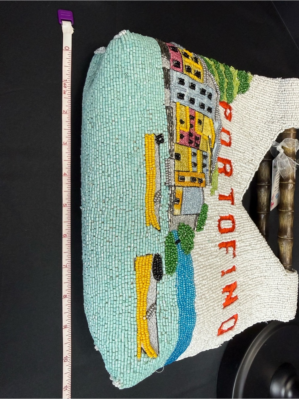 New Viral Beaded Purse Bag Made in India Summer Resort Novelty Portofino Italy - Picture 5 of 5